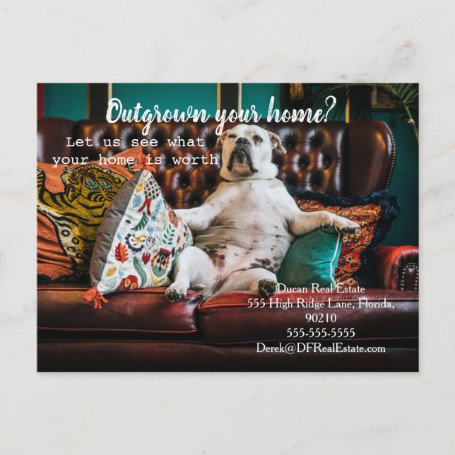 Postale Carte immobilière pour chien Vous avez dépassé vot (Devant)