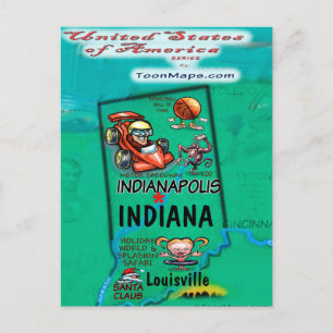 Postale Carte Indiana USA