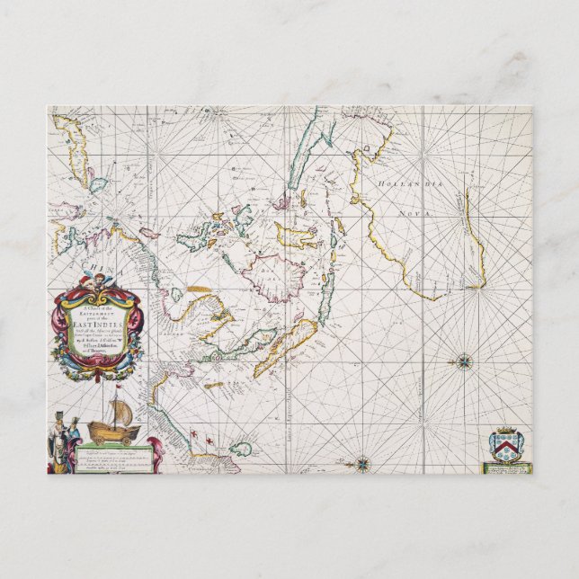 POSTALE CARTE : INDIES DE L'EST, 1670 (Devant)