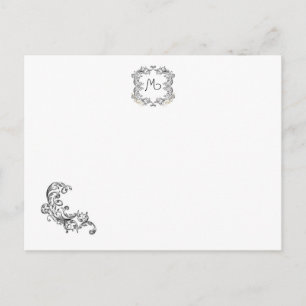 Postale Carte Inséparable Mariage noir/blanc