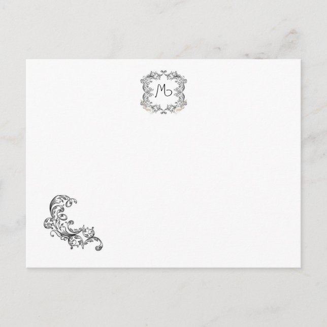 Postale Carte Inséparable Mariage noir/blanc (Devant)