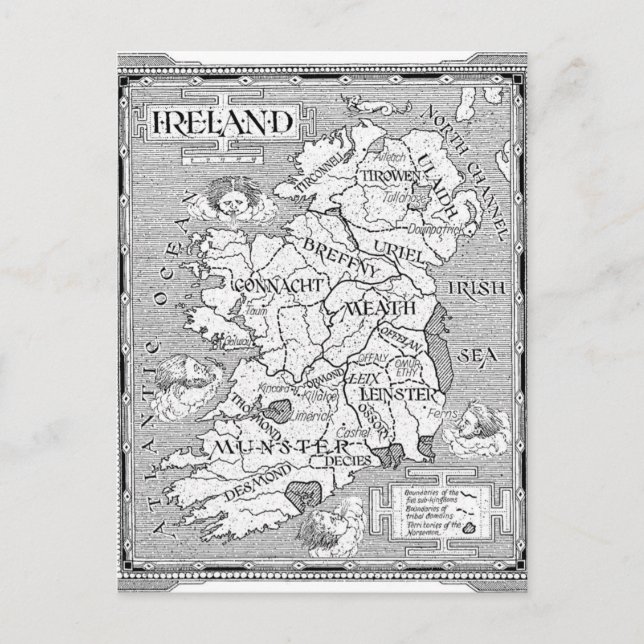 Postale Carte irlandaise vintage (Devant)