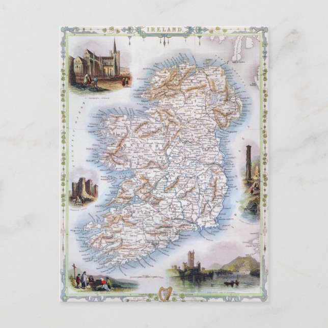 Postale Carte : Irlande, 1851 (Devant)