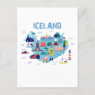 Postale Carte Islande