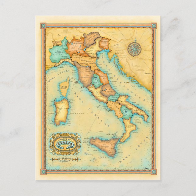 Postale Carte Italie (Devant)