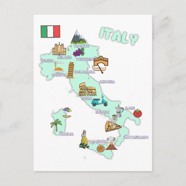 Postale Carte Italie Landmarks attractions touristiques vi (Devant)