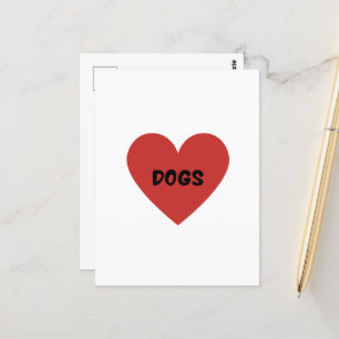 Postale Carte J'adore les Chiens