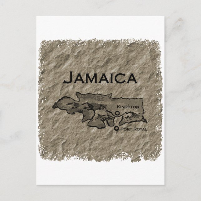 Postale Carte Jamaïque (vintage) (Devant)