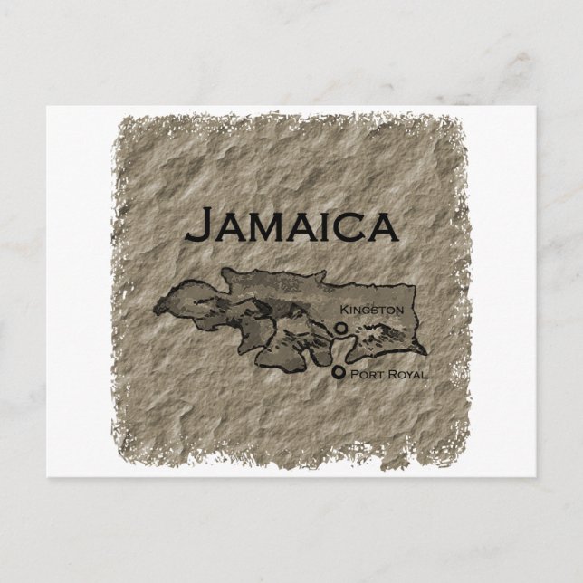 Postale Carte Jamaïque (vintage) (Devant)