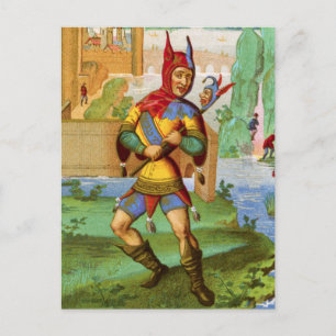 Postale Carte Jester Post