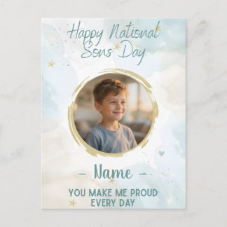 Postale Carte Joyeuse Fête Nationale des Fils - Célébrez V