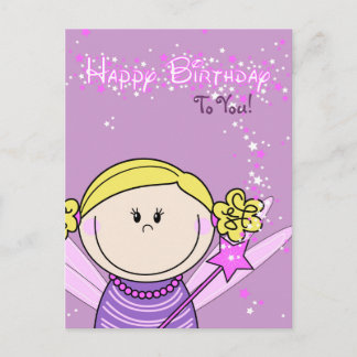 Postale carte - joyeux anniversaire - ange