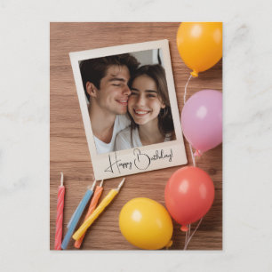 Postale Carte "Joyeux Anniversaire" Personnalisée Poloraid