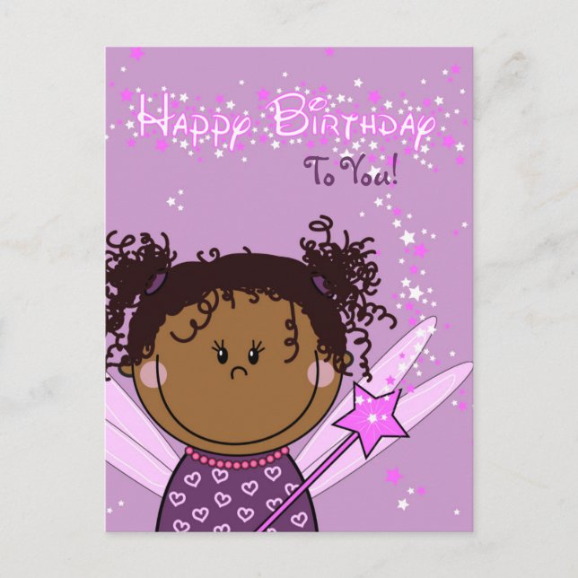 Postale carte - joyeux anniversaire - petit ange (Devant)