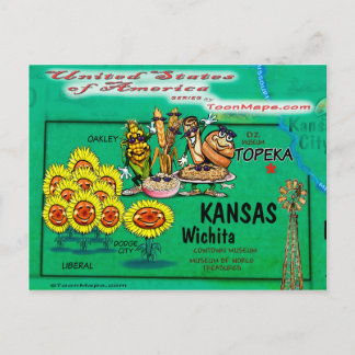 Postale Carte Kansas USA