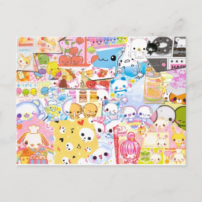 Postale Carte Kawaii (Devant)