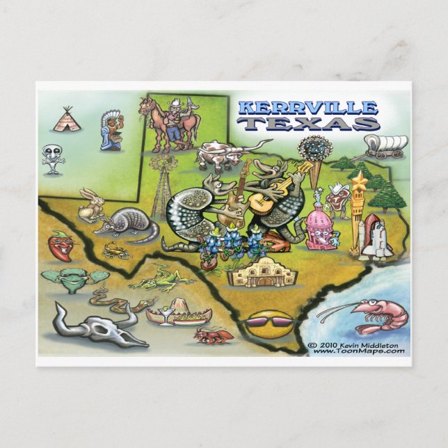 Postale Carte Kerrville TEXAS Tee (Devant)