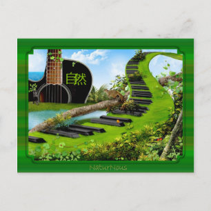 Postale carte la nature en musique 自 然