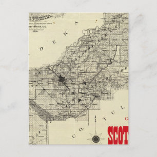 Postale Carte le comté de Fresno, la Californie