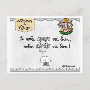 Postale Carte leçons de voyage : « Ayurveda »