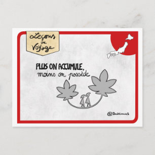 Postale Carte Leçons de voyage : Minimalisme japonais