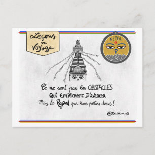 Postale Carte leçons de voyage : Transformez vos obstacle