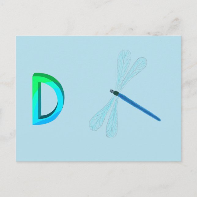 Postale Carte Libellule (Devant)