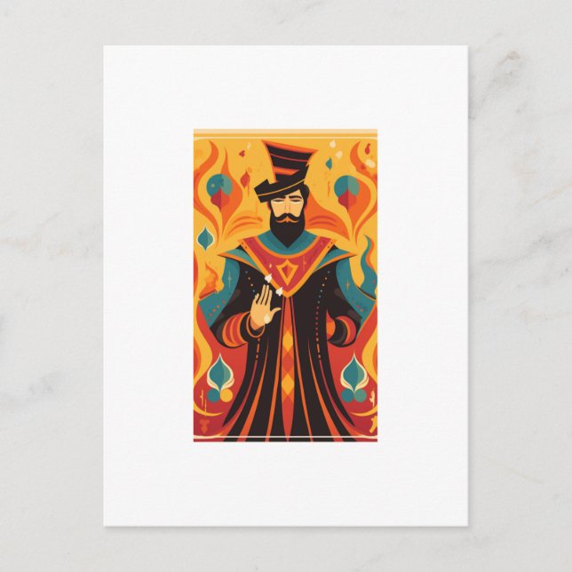 Postale Carte Magician Tarot (Devant)