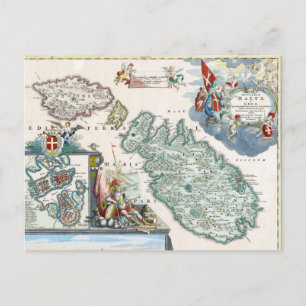 Postale Carte Malte 1720