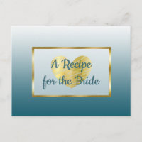 Carte mariage Bleu Ardoise et Beurre Or Recette