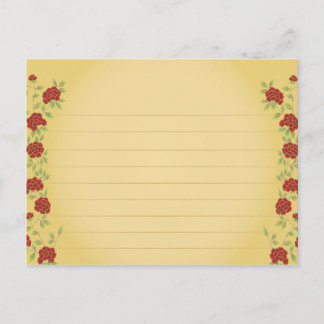 Postale Carte mariage Recette Roses anciens