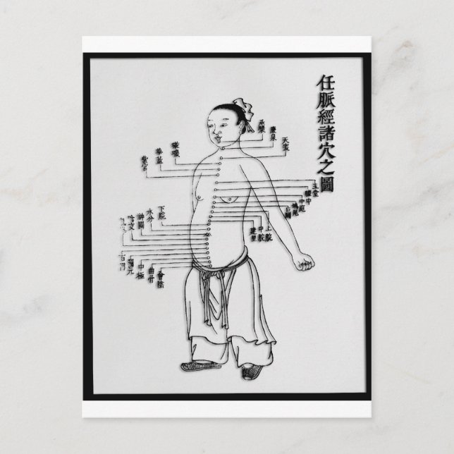 Postale Carte médicale chinoise (Devant)