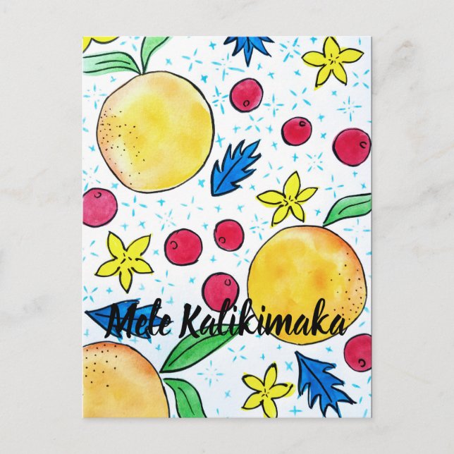 Postale Carte Mele Kalikimaka (Devant)