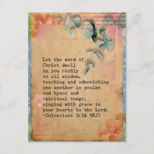 Postale Carte mémoire de verset biblique de la taille d'un