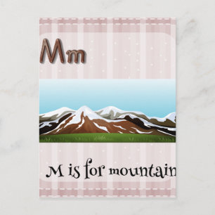 Postale Carte mémoire M est pour la montagne