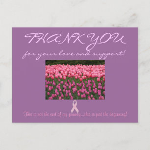 Postale Carte "Merci" de soutien au cancer du sein