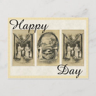 Postale Carte mère vintage avec Antique Alphabet Card