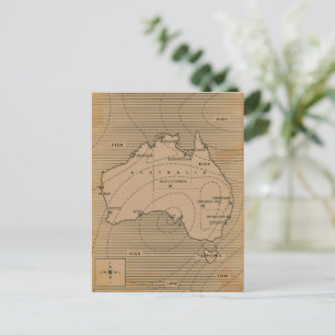 Postale Carte météo vintage de l'Australie