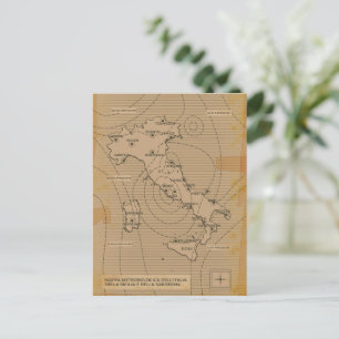 Postale Carte météo vintage de l'Italie, Scilly et Sardaig