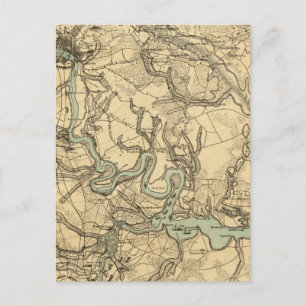 Postale Carte militaire de Richmond et Petersburgh