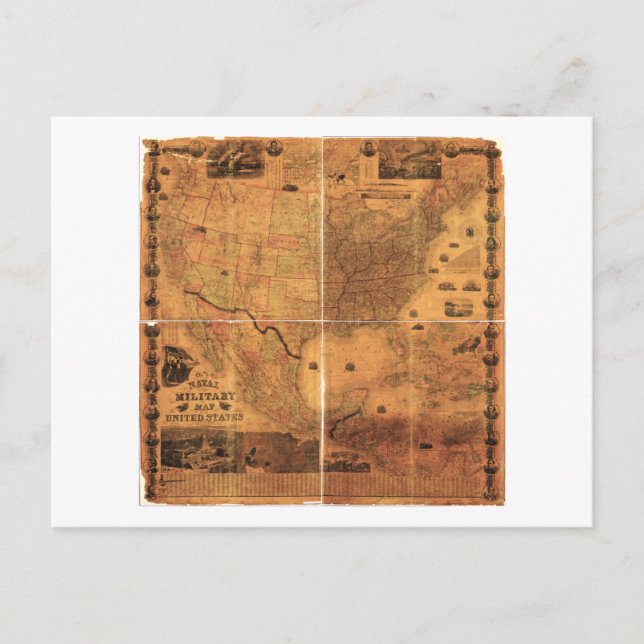 Postale Carte militaire États-Unis par J Smith (1864) (Devant)