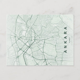 Postale Carte minimale d'Ankara Turquie