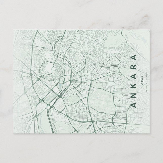 Postale Carte minimale d'Ankara Turquie (Devant)