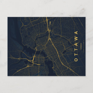 Postale Carte minimale d'Ottawa Canada