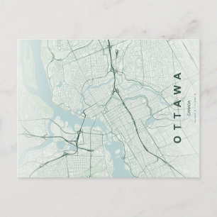 Postale Carte minimale d'Ottawa Canada