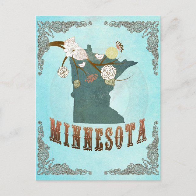 Postale Carte Minnesota Avec De Beaux Oiseaux (Devant)