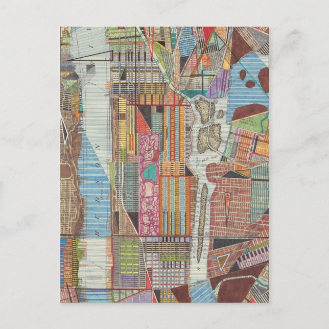 Postale Carte moderne de New York III (Devant)