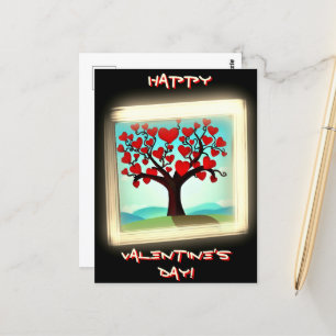 Postale Carte moderne - Love Tree - Saint Valentin