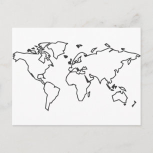 Postale Carte mondiale