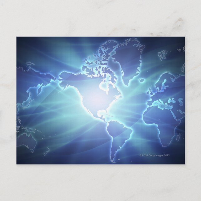 Postale Carte mondiale 6 (Devant)